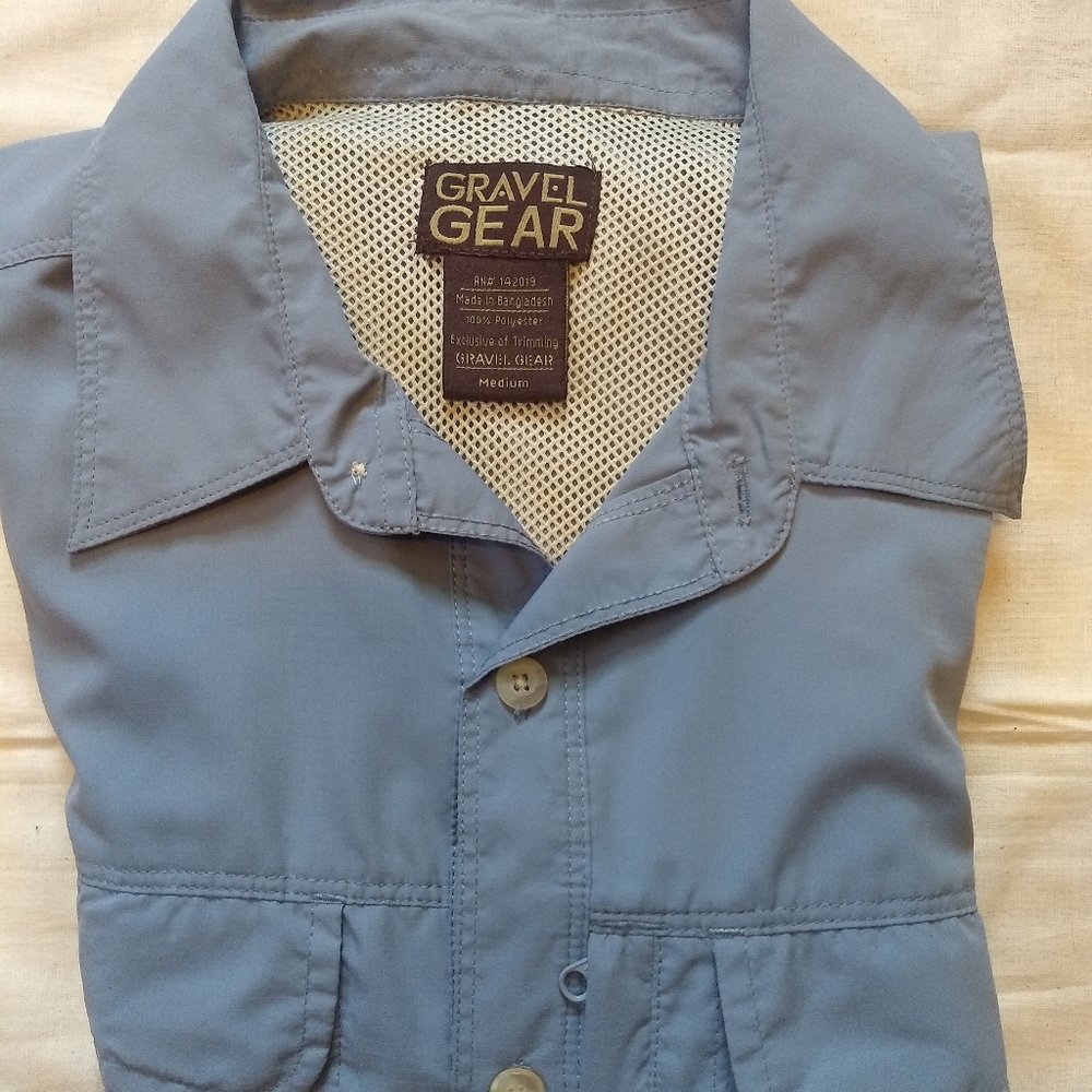 Men's ventilated short sleeve button down